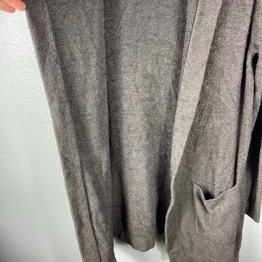 Barefoot Dreams CozyChic Lite Wrap Cardigan Womens XS/S Brown 480 Hooded Sweater - Picture 4 of 9